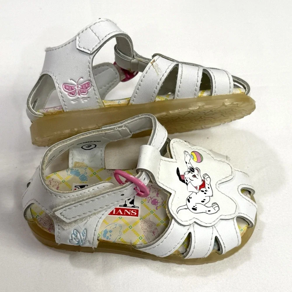Vtg Disney 101 Dalmatians Sandals Shoes Sz  3 Baby / Toddler Shoes 1990s Y2K New